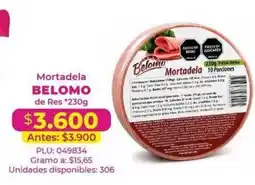 Belalcazar Belomo mortadela de res oferta