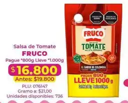 Belalcazar Fruco salsa de tomate oferta