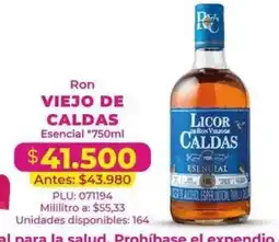 Belalcazar Ron Viejo de Caldas Esencial oferta