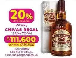 Belalcazar Whisky Chivas Regal 12 Años oferta