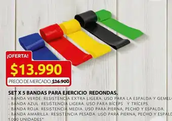Ara Str x 5 bandas para ejercicio redondas oferta