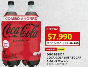 Ara Coca cola sin azúcar 2500 ml oferta
