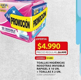 Ara Toallas higiénicas nosotras oferta