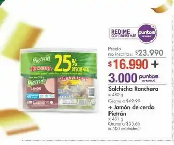 Metro Salchichas pietran oferta