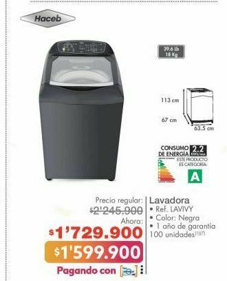 Metro Lavadora haceb oferta
