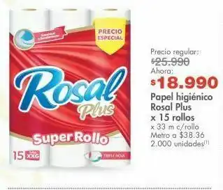 Metro Papel higiénico rosal plus oferta
