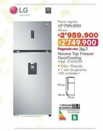 Metro Nevera lg oferta