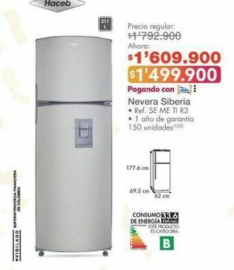 Metro Nevera haceb oferta