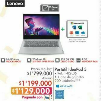 Metro Notebook lenovo oferta