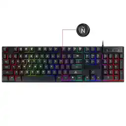 Falabella Teclado Gamer Retroiluminado Letra Ñ Luz Colores Rainbow Esp oferta
