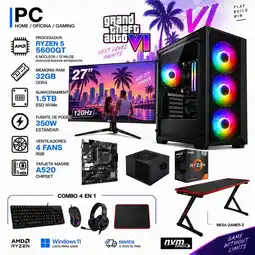 Falabella PC RYZEN 5 5600GT / RAM 32GB / 1.5TB SSD / MONITOR 27 / MESA GAMER Z oferta