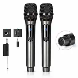 Falabella Micrófono Profesional Inalámbrico Doble UHF Recargable Tipo C oferta