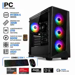 Falabella PC GAMER RYZEN 5 5600GT - RAM 32GB - SSD 2TB - BOARD A520 - FUENTE 600W 80 PLUS BRONCE oferta