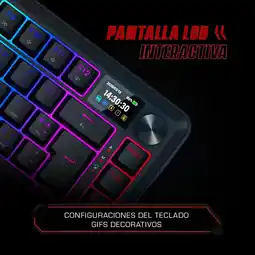 Falabella Teclado Mecánico Ucal Lcd Pro K724rgb-pro Sp Negro oferta