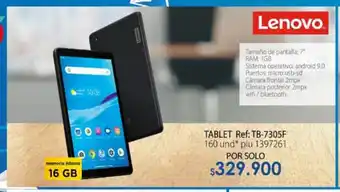 Colsubsidio Lenovo - Tablet Ref: TB-7305F oferta