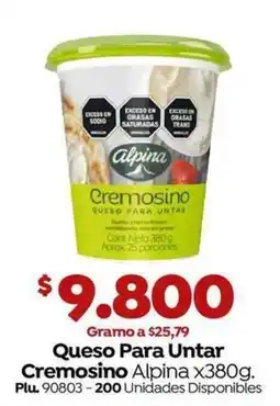 Mercaldas Alpina Queso Para Untar Cremosino oferta