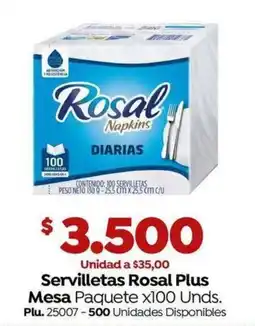 Mercaldas Servilletas Rosal Plus oferta