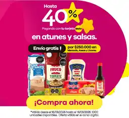 Éxito Fruco atunes y salsas oferta