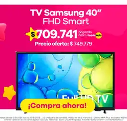 Éxito Samsung tv 40 fhd smart oferta