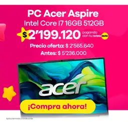 Éxito PC Acer Aspire oferta