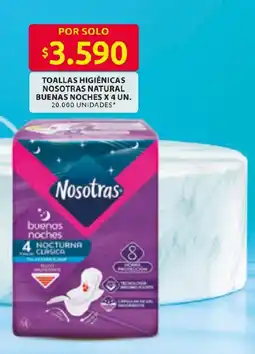 Ara Nosotras toallas higiénicas buenas noches oferta