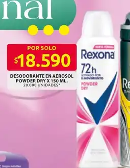 Ara Rexona desodorante en aerosol powder dry oferta