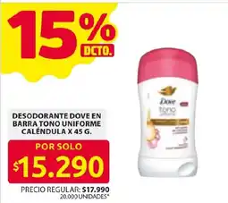 Ara Dove desodorante en barra tono uniforme oferta