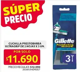 Ara Gillette cuchilla prestobarba ultragrip oferta