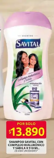Ara Shampoo savital con complejo hialurónico y sábila oferta