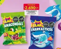 Ara Clan - gomas anaconadas o tiburones clak x 125 g. c/u oferta