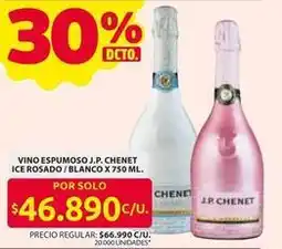 Ara J.p. chenet - vino espumoso ice rosado / blanco oferta