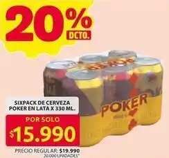 Ara Sixpack de cerveza en lata oferta