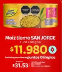 Olímpica San Jorge Maíz tierno oferta