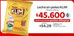 Olímpica Nestlé leche en polvo klim clásica oferta