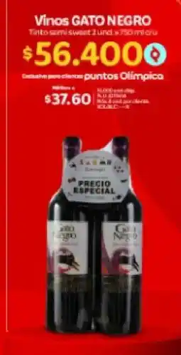 Olímpica Vinos Gato Negro oferta