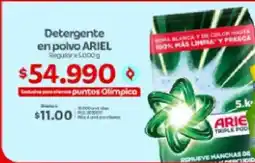 Olímpica Ariel detergente en polvo oferta
