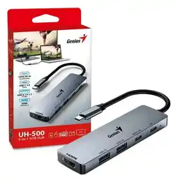 Falabella Hub USB-C UH-500 5 en 1 Gris HDMI 4K USB 3.0 PD Thunderbolt oferta