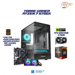 Falabella PC GAMER RYZEN 7 5700X + RTX 5060 8GB| LIQUIDA 240M| CHASIS NOVA RGB| RAM 32GB - 3.TB HIBRIDO oferta
