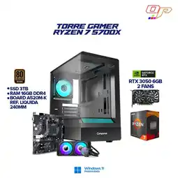 Falabella PC GAMER RYZEN 7 5700X + RTX 3050| LIQUIDA 240M| CHASIS NOVA 1 FAN RGB| RAM 16GB - 3TB HIBRIDO oferta