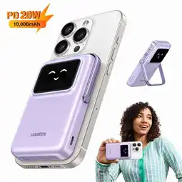 Falabella Power Bank Magnético 20W Inalámbrica 10.000mAh Soporte, Carga sin cables, Lila oferta