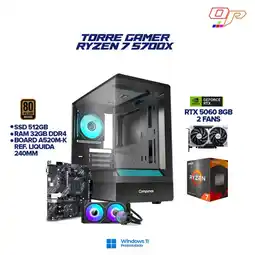 Falabella PC GAMER RYZEN 7 5700X + RTX 5060 8GB| LIQUIDA 240M| CHASIS NOVA RGB| RAM 32GB - 512GB M.2 oferta