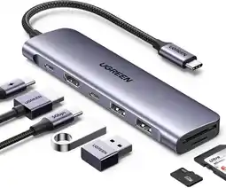 Falabella Revodok 1071 Hub USB C para laptop 7 en 1 Dock 4K HDMI, carga PD de 100 W, USB-C oferta