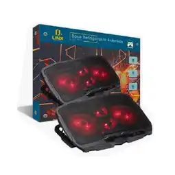 Falabella Base Refrigerante Gamer Con Pantalla LED 4 Ventiladores Roja USB oferta