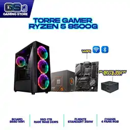 Falabella TORRE GAMER RYZEN 5 8500G RAM 16GB 1TB SSD BOARD B650 WI-FI CHASIS 4 FANS RGB oferta