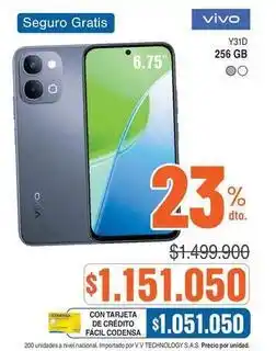 Alkosto Nacional - y31d 256 gb oferta