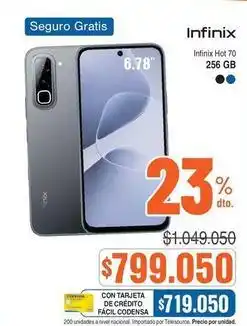Alkosto Infinix - hot 70 256 gb oferta