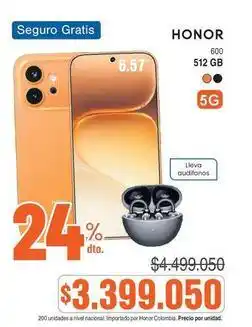 Alkosto Honor - 600 5g oferta