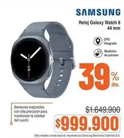 Alkosto Samsung - reloj galaxy watch 8 44 mm oferta