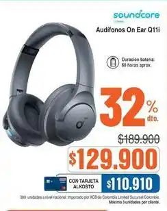 Alkosto Alkosto - audífonos on ear q11i oferta
