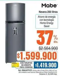 Alkosto Mabe - nevera 250 litros rma267pycc oferta